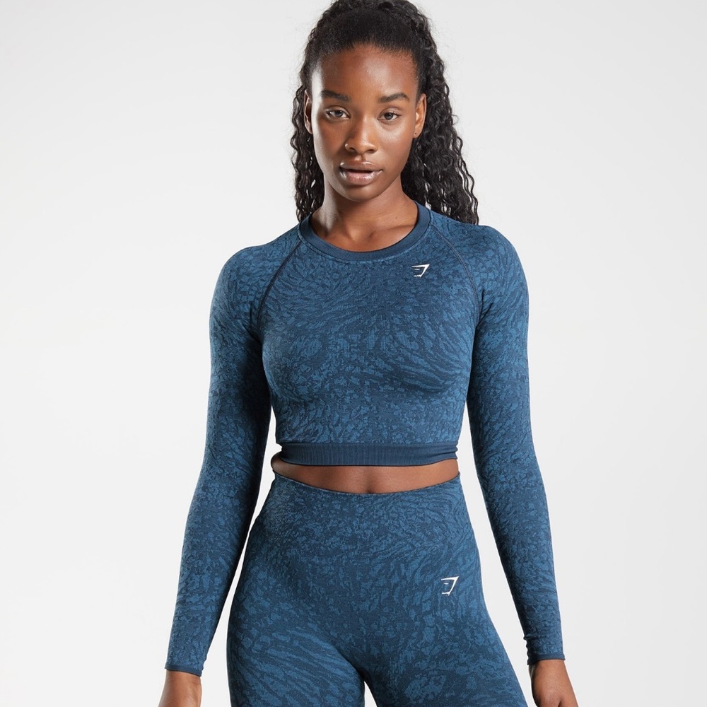 Gymshark Adapt Animal Seamless Lace Up Back Top